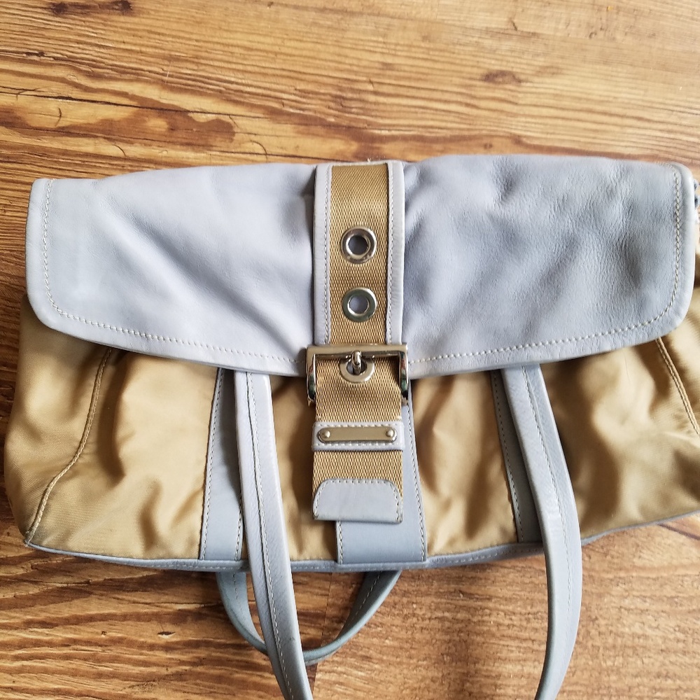 Prada Cream and Grey Purse